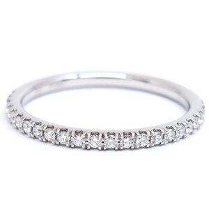 Harry Winston Pt950 Micro Pave Band Diamond Eternity Ring Jewelry